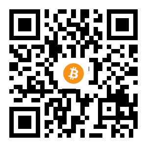 bitcoin:1x7hjifXpPbcUzqZq88BTNXbnfAMUQyMT black Bitcoin QR code