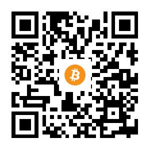 bitcoin:32R3P41TtPKYCqBk1zRhG2xM6zzL84r7Eq black Bitcoin QR code