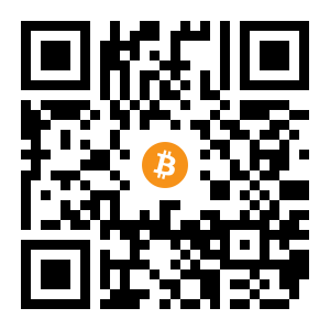 bitcoin:333rrRwfUZxY3UCPRLTjhxfZJt8Aj382ux black Bitcoin QR code