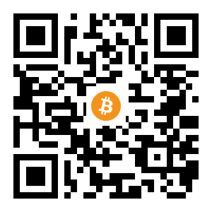 bitcoin:33EWaB8b8h6QfG6dp2obQBwePn2dK34rb8 black Bitcoin QR code