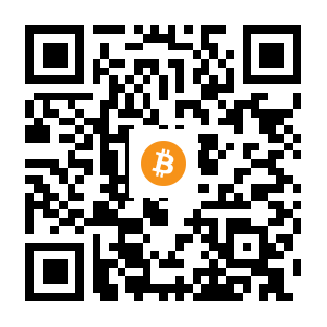bitcoin:33kRuqDSwP41b8HRDfteEduDyQ6Rah26sG black Bitcoin QR code