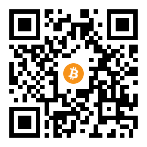 bitcoin:33oHM1AfPYB7vS933XZ1agGWyR8UfE7VKi black Bitcoin QR code
