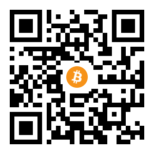 bitcoin:33t25T4bQn8vexyBngKnQF3dSxtmykmUny black Bitcoin QR code