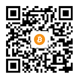 bitcoin:33xqhifpioSuLsBk4348Y8KmevT5RUgUr7 black Bitcoin QR code