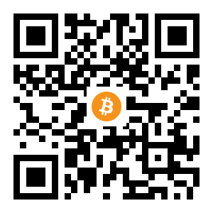 bitcoin:349fR9sTnK4NsbRmq6By259aieNbNjU7Ue black Bitcoin QR code