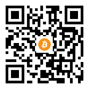 bitcoin:34DAhf8VguC6CZuWe6QPPorbZ3LBeafMev black Bitcoin QR code