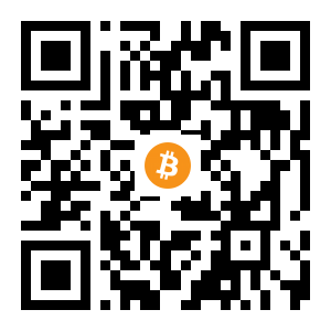 bitcoin:34Eux2v1Q3fVBZz5vYMUPDVpuR1J4JRt7P black Bitcoin QR code