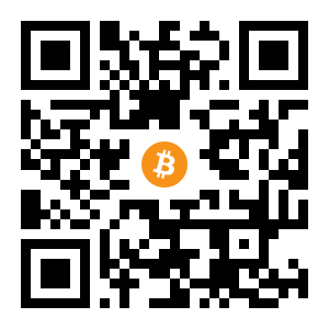 bitcoin:34X1mfo477FJULedu19BZ8gjUG244oriEg black Bitcoin QR code