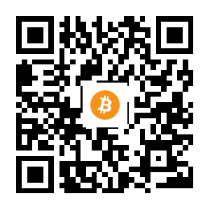 bitcoin:34dccVvsueHfJ5cpRyL4eKK159prFxcWPq black Bitcoin QR code