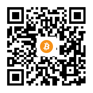 bitcoin:34vE6F7dDwWUTxhHidQeRTRbFtAnAL3tpu black Bitcoin QR code