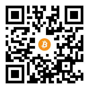 bitcoin:36WcGCjevvBs2yS1m7FZoXnAYW4Vby46oG black Bitcoin QR code