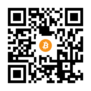 bitcoin:3AQxrXReHummvg1QZuw1eQkMra2eRfJUns black Bitcoin QR code