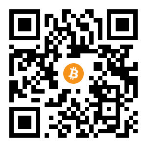 bitcoin:3AicRb5uAVhaqFaxmTCgXpti3h4itogJTC black Bitcoin QR code