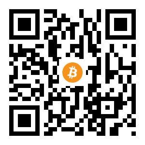 bitcoin:3B4srjk19i4Nm7huF5xQ45G5FYm5qWHodW black Bitcoin QR code