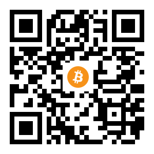 bitcoin:3BMEX6P8WokoTX9HtDcHAR36LB2M5YyLUU black Bitcoin QR code