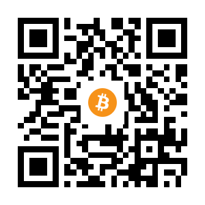 bitcoin:3BMEX7Vj9hvwtxyjQ3XyowzJochmoU5fYU black Bitcoin QR code