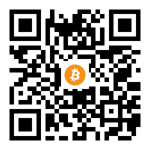 bitcoin:3BuvjPstBZjMVwicCoywbZzhX3nTTkQ1dt black Bitcoin QR code