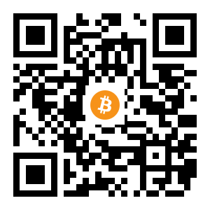 bitcoin:3BwxkqVm6AWXXMESTHX6tcbSZWvwtqoyrm black Bitcoin QR code