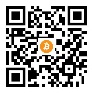 bitcoin:3CQWvta9Mc1M51ATzFdDGhAXWMVhcQ7UuU black Bitcoin QR code