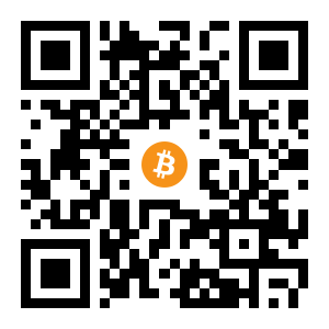 bitcoin:3DmTv8J9kbXRRswZCndjrTEvAnZ7TJ8bor black Bitcoin QR code