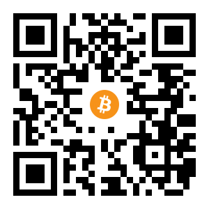 bitcoin:3EBQEf44XwGnBpvF32tuyu6zLHassstxhP black Bitcoin QR code