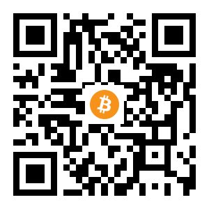 bitcoin:3EE8uzTG9s3vKVtoLnwV65rAL4DehCFjRw black Bitcoin QR code