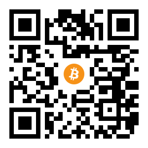 bitcoin:3EVgeNarxQNNiXpkocF7ydg37xSuo87B1R black Bitcoin QR code