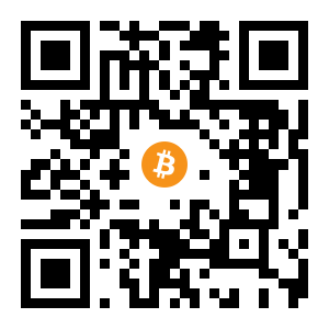 bitcoin:3EZxmyx9Szx1AZC31YtkBjH7HNDZmREGpG black Bitcoin QR code