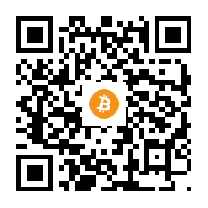 bitcoin:3EauThKmLhW9EwFQser57sq7bVuZ2dcLng black Bitcoin QR code