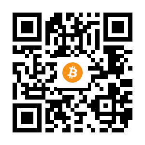 bitcoin:3EiUtJQfBpNr5FD8YMKytSroTTwDzF2FVk black Bitcoin QR code