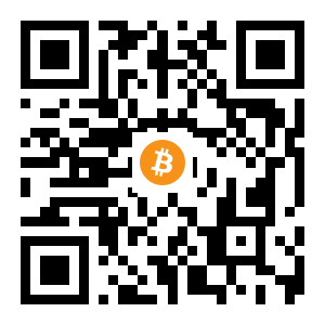 bitcoin:3FD35fiqUWYCJnQUkHWhU7m32NrB6b9MpY black Bitcoin QR code