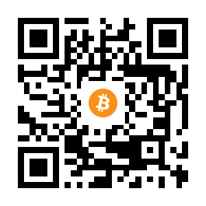 bitcoin:3FhpvGMt59VT75FVV756jrksFBdd4zHv1G black Bitcoin QR code