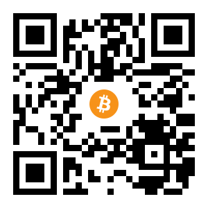 bitcoin:3Gy9T4XfumijExYeAU9UoziqAUokbBBz1d black Bitcoin QR code