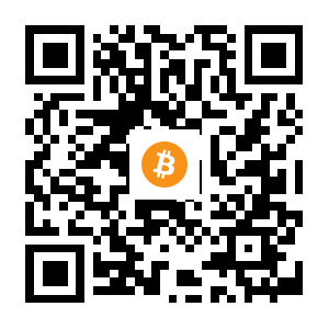 bitcoin:3NDWNErgW42GS1bee8uizAJM76aHBMv6V7 black Bitcoin QR code