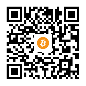 bitcoin:3NqtrvJeE7BbCABZ3Yn8wZcNZ1vLvgoenq black Bitcoin QR code