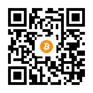 bitcoin:3QuhLvALPWCuUvsLPR9zm89xaHFsDHejEp black Bitcoin QR code