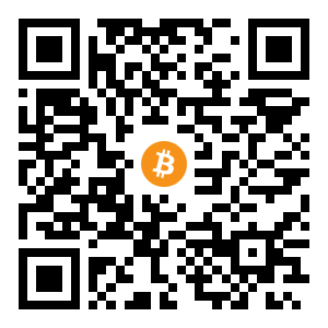 bitcoin:bc1qqyx9scfmagmw7qhlyc58prhr5u3f54k7x3g6ev black Bitcoin QR code